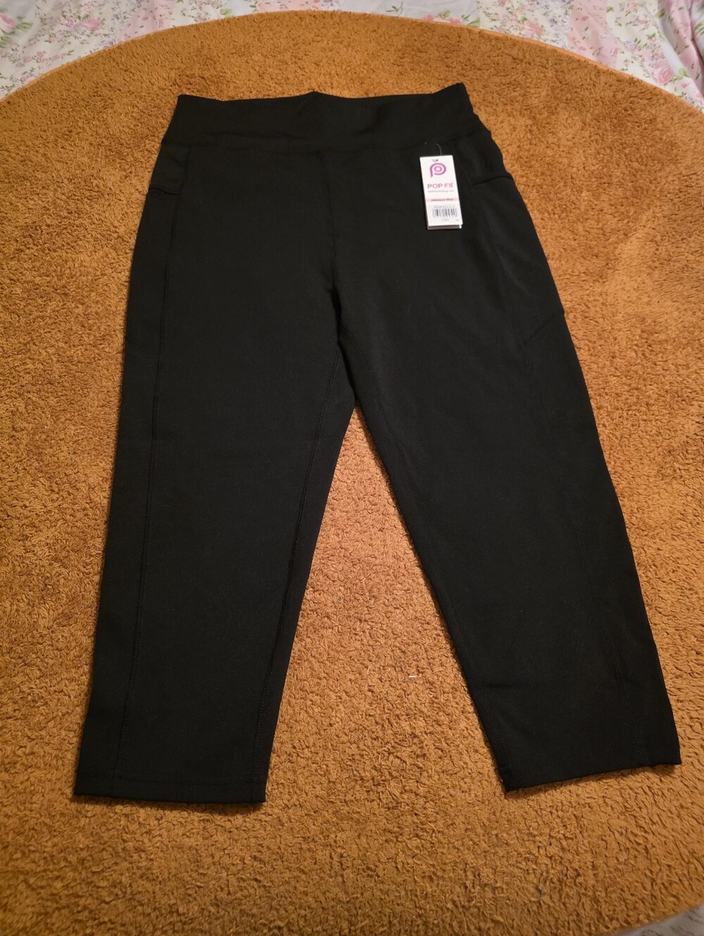 NWT POP Fit Black Athleisure Leggings with Pockets 2XL